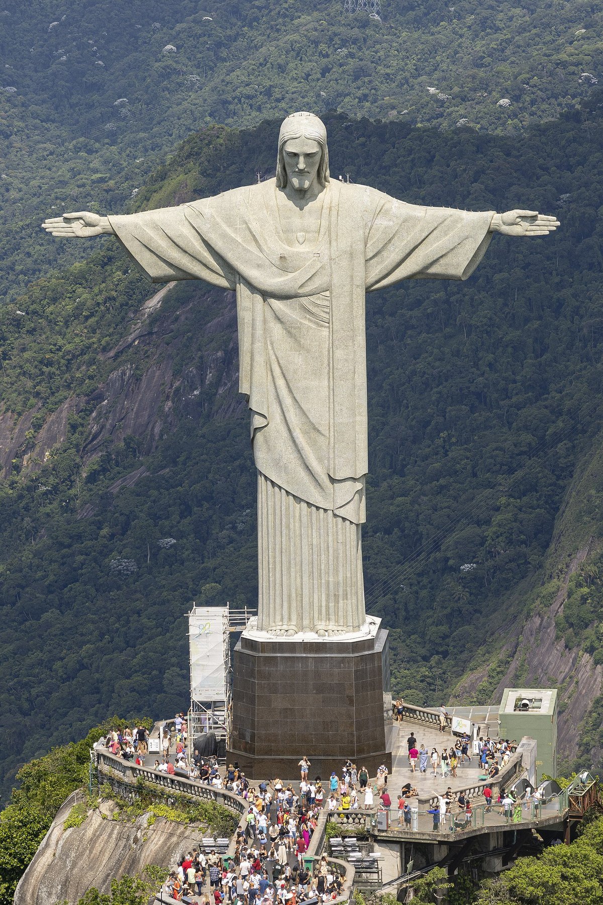 Christ the Redeemer statue above the clouds in Rio de Janeiro