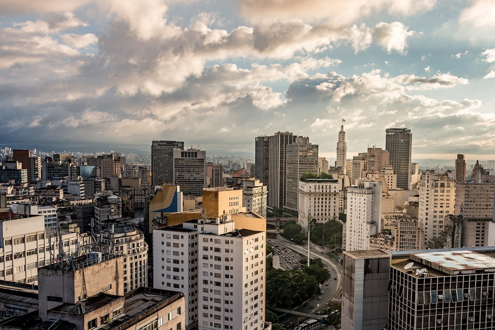 The skyline of central São Paulo stretching to the horizon